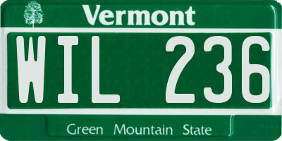 VT license plate WIL236