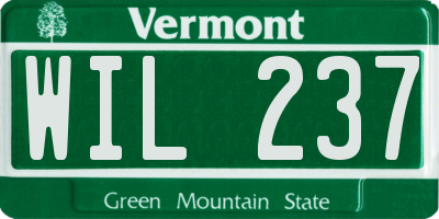 VT license plate WIL237