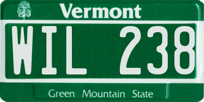 VT license plate WIL238