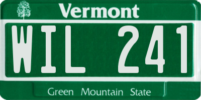 VT license plate WIL241