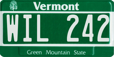VT license plate WIL242