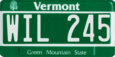 VT license plate WIL245