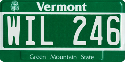 VT license plate WIL246