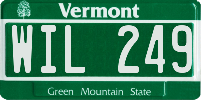 VT license plate WIL249