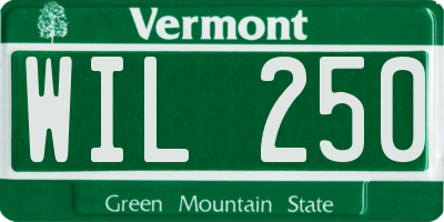 VT license plate WIL250