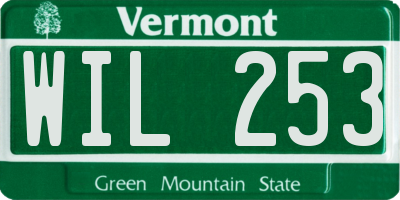 VT license plate WIL253