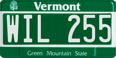 VT license plate WIL255
