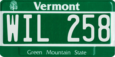 VT license plate WIL258