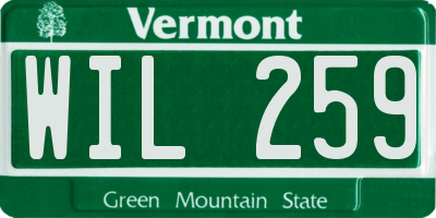VT license plate WIL259