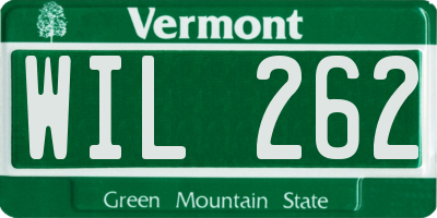 VT license plate WIL262