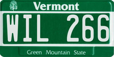 VT license plate WIL266