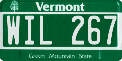 VT license plate WIL267