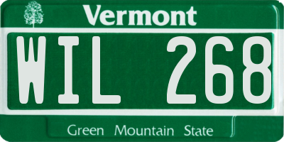 VT license plate WIL268