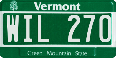 VT license plate WIL270