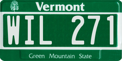 VT license plate WIL271