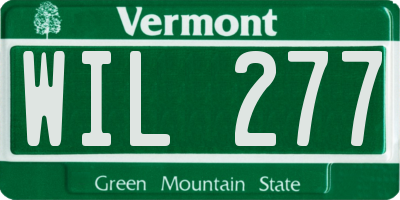 VT license plate WIL277
