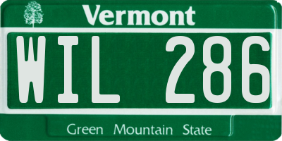 VT license plate WIL286