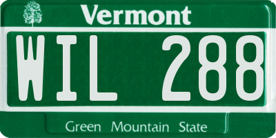 VT license plate WIL288
