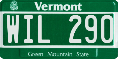 VT license plate WIL290
