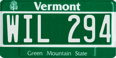 VT license plate WIL294