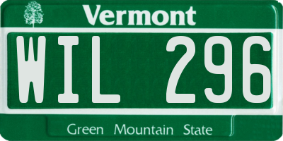 VT license plate WIL296