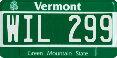 VT license plate WIL299