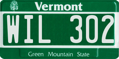 VT license plate WIL302