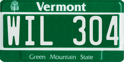 VT license plate WIL304