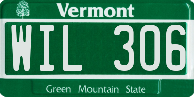 VT license plate WIL306