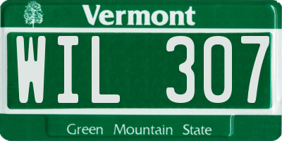 VT license plate WIL307