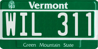 VT license plate WIL311