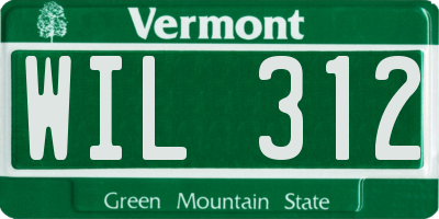 VT license plate WIL312
