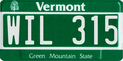 VT license plate WIL315
