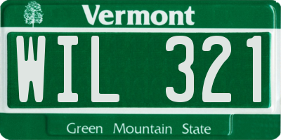 VT license plate WIL321