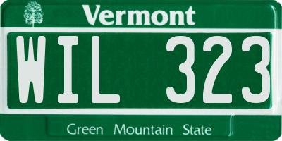 VT license plate WIL323