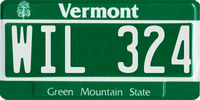 VT license plate WIL324
