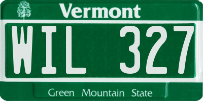 VT license plate WIL327