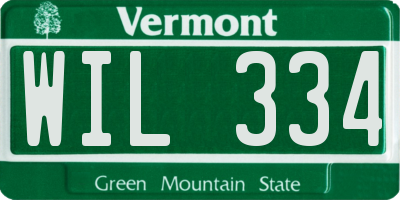 VT license plate WIL334