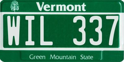VT license plate WIL337
