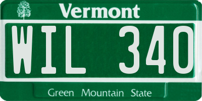 VT license plate WIL340