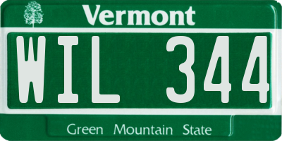 VT license plate WIL344