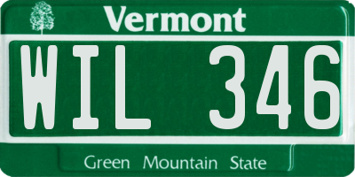 VT license plate WIL346