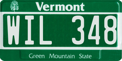 VT license plate WIL348