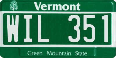 VT license plate WIL351