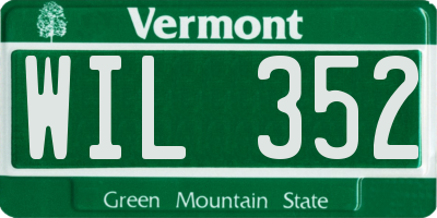VT license plate WIL352