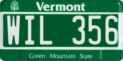 VT license plate WIL356