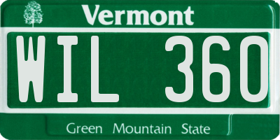 VT license plate WIL360