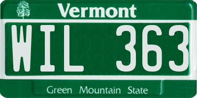 VT license plate WIL363