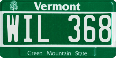 VT license plate WIL368