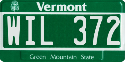 VT license plate WIL372